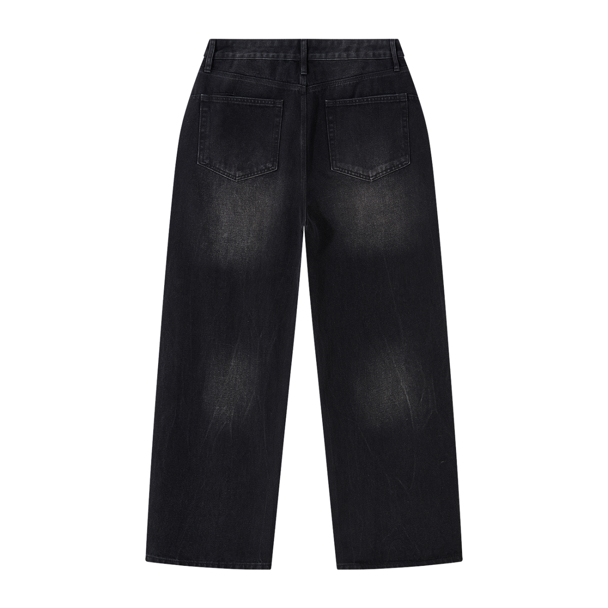 B’ahari Mens Vintage Wash Wide Leg Jeans
