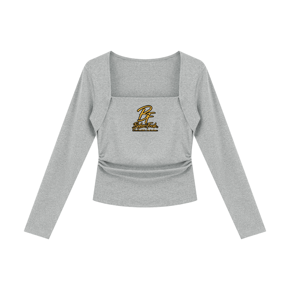 B’ahari Women's Ruched Long Sleeve T-Shirt