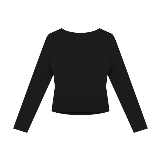 B’ahari Women's Ruched Long Sleeve T-Shirt