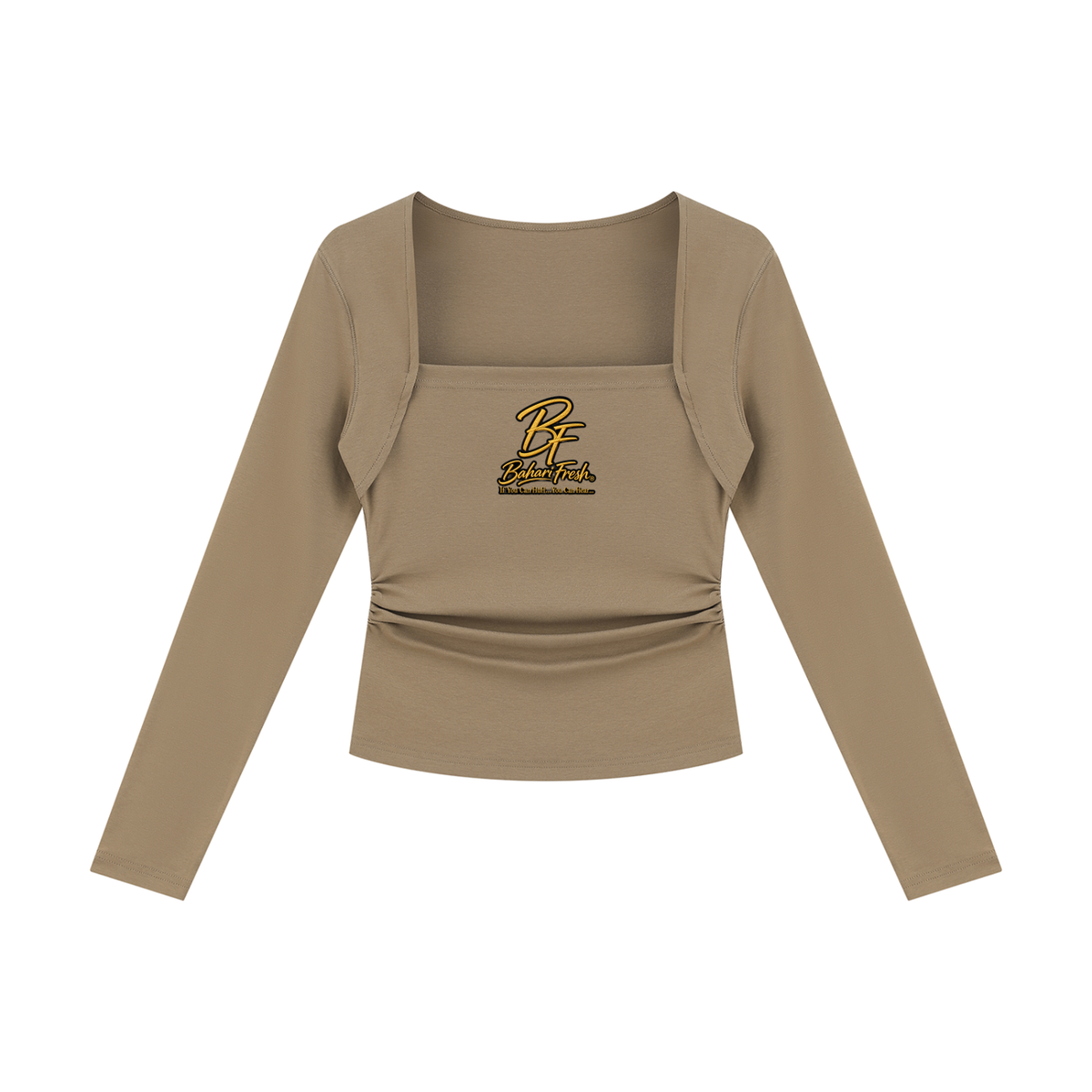 B’ahari Women's Ruched Long Sleeve T-Shirt