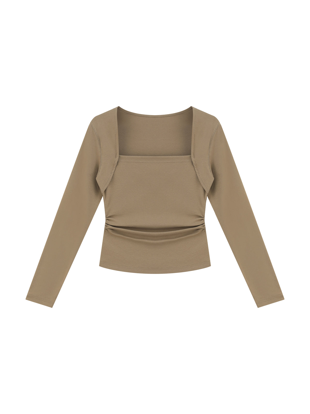 B’ahari Women's Ruched Long Sleeve T-Shirt