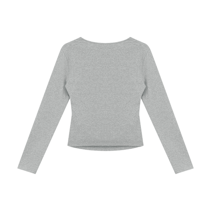 B’ahari Women's Ruched Long Sleeve T-Shirt