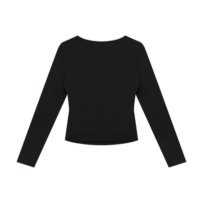 B’ahari Women's Ruched Long Sleeve T-Shirt