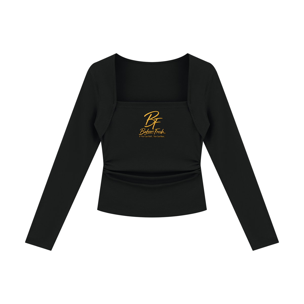 B’ahari Women's Ruched Long Sleeve T-Shirt